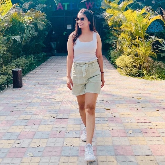 Zara Baggy paperbag high waist bermuda shorts - Picture 3 of 4